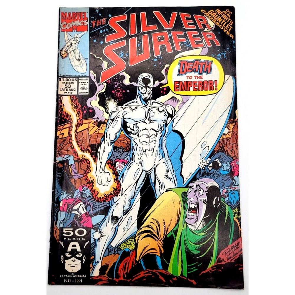 SILVER SURFER #53 (1991) /FN+/ INFINITY GAUNTLET CROSSOVER 1ST AEL-DEN DAR-BENN
